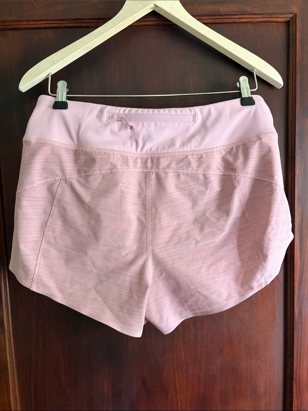 Athleta Run With It Light Pink Athletic Shorts